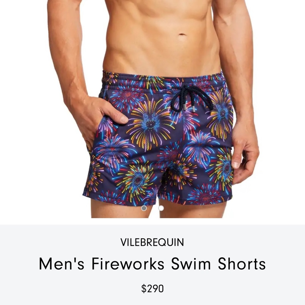 Men's Vilebrequin fireworks swim shorts